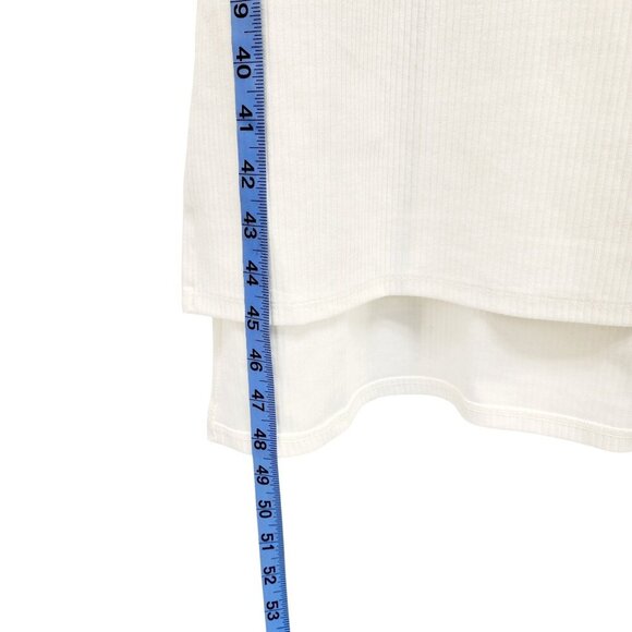 The Drop Womens White Sleeveless Ribbed Midi Dress Size XXL Cotton Blend - Picture 11 of 14